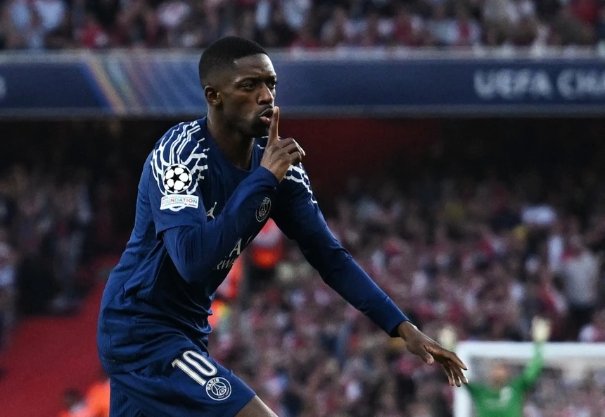 Một người đã thay đổi? Dembele chỉ ghi được 2 bàn thắng ở vòng loại trực tiếp Champions League cho Barcelona, ​​​​nhưng đã ghi 6 bàn ở Paris