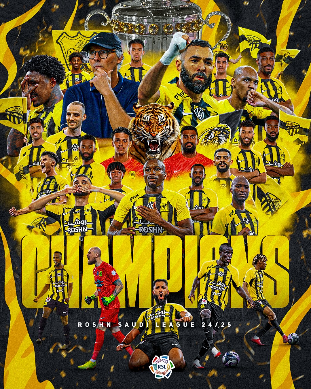 Jeddah United đã giành chức vô địch Giải bóng đá Saudi trước 2 vòng đấu và giành chức vô địch giải đấu thứ 10 trong lịch sử đội bóng!
