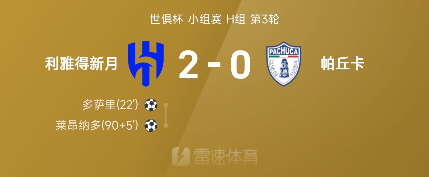 Báo cáo về Club World Cup: Leonardo và Dosari ghi bàn, Crescent đánh bại Pachuca 2-0 và giành quyền vào vòng bảng với vị trí thứ hai
