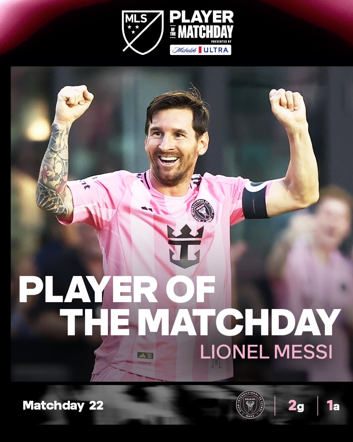 Không thể tranh cãi! Chính thức: Messi được bầu là cầu thủ xuất sắc nhất vòng 22 của MLS