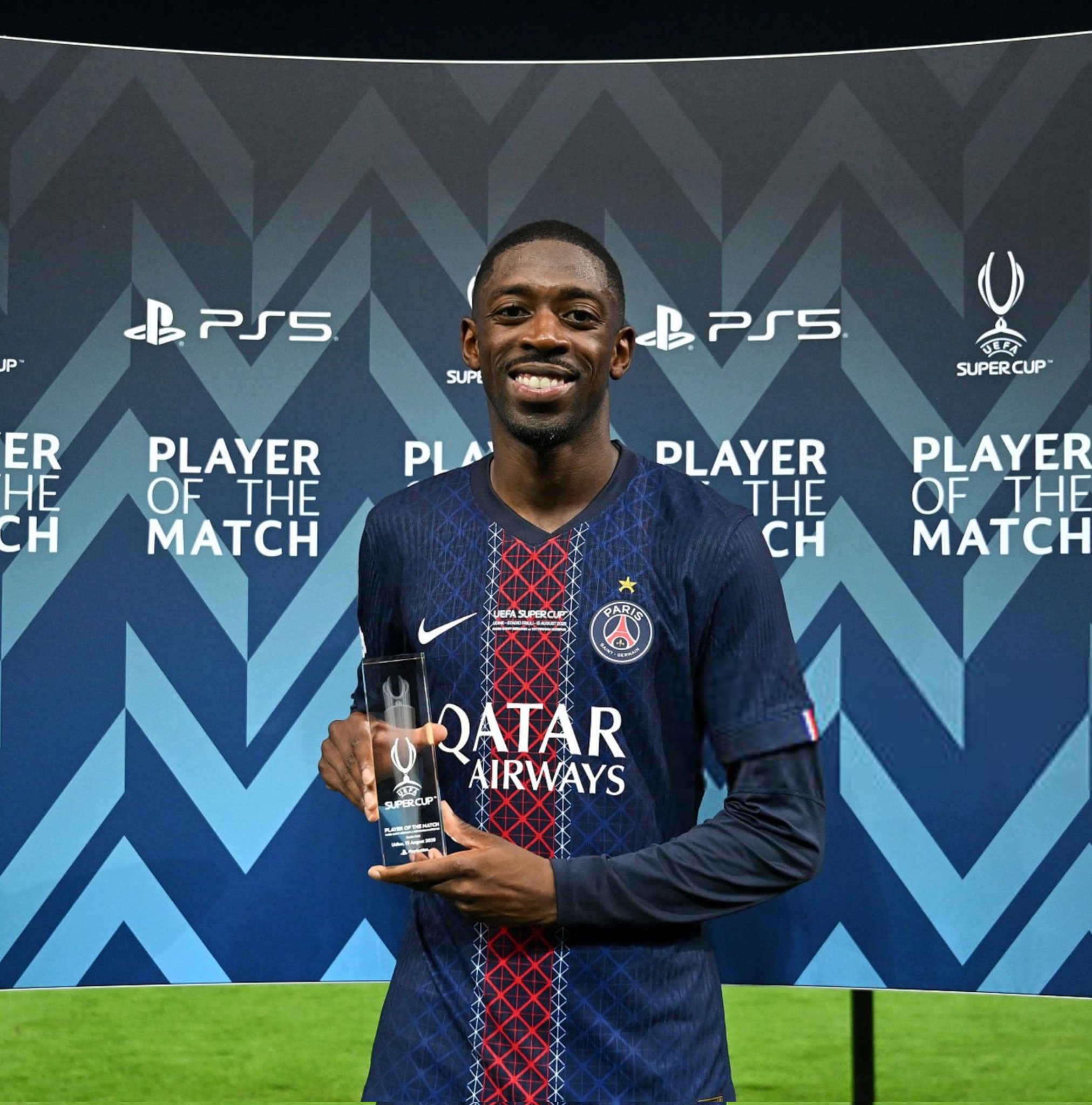 Góp công vào bàn gỡ hòa! Chính thức: Dembélé được bầu là cầu thủ xuất sắc nhất trận chung kết Siêu cúp UEFA