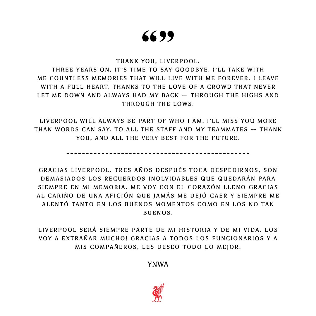 Nunez chia tay Liverpool: Liverpool sẽ luôn là một phần không thể thiếu trong cuộc sống của tôi